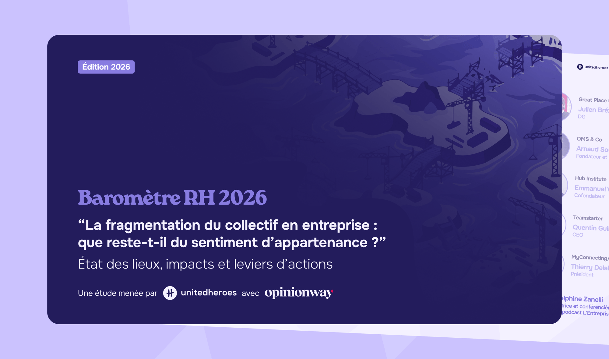 Baromètre RH 2026 United Heroes x OpinionWay : la fragmentation du collectif en entreprise