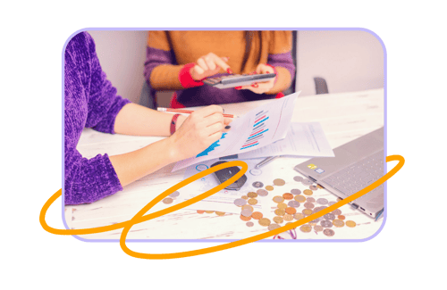 An HR team planning its budget around a table, illustration for the 2027 HR budget guide