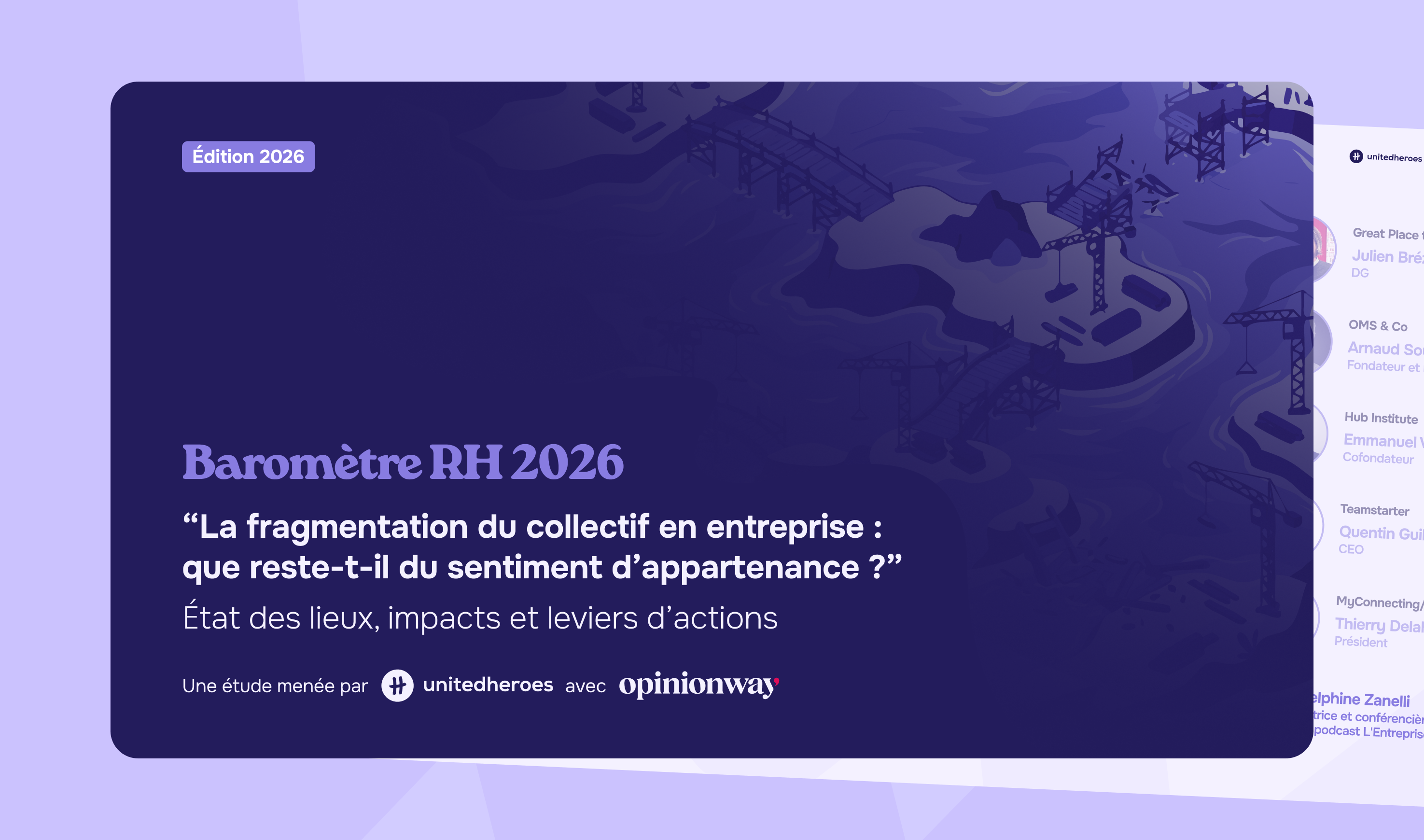 Baromètre RH 2026, United Heroes x OpinionWay : la fragmentation du collectif en entreprise. Que reste-t-il du sentiment d'appartenance ?