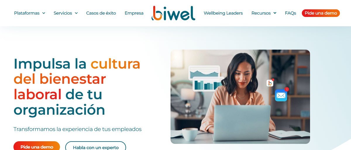 Vista previa del sitio de Biwel
