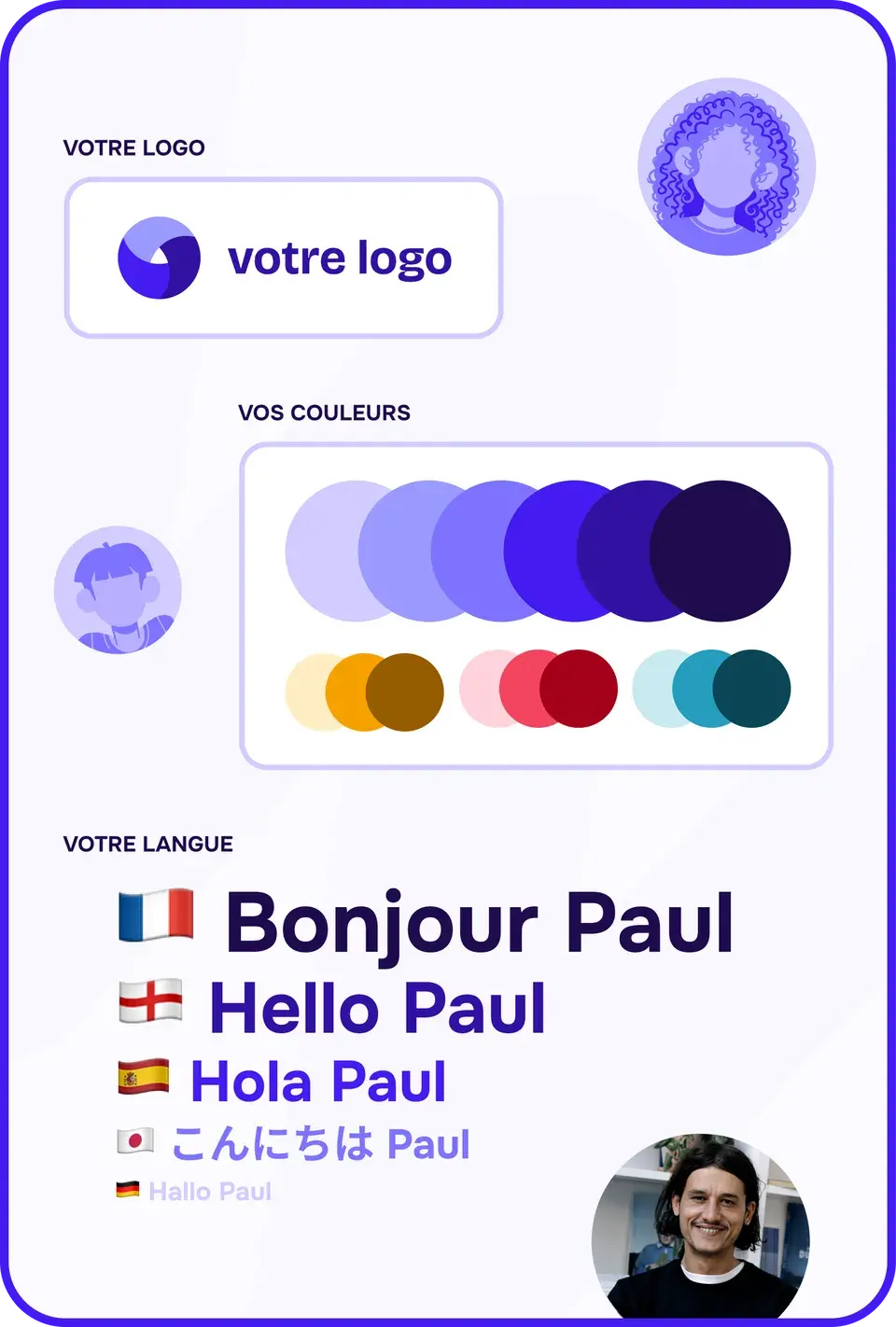Une app à vos couleurs : logo, palette et langue personnalisables dans l'application United Heroes