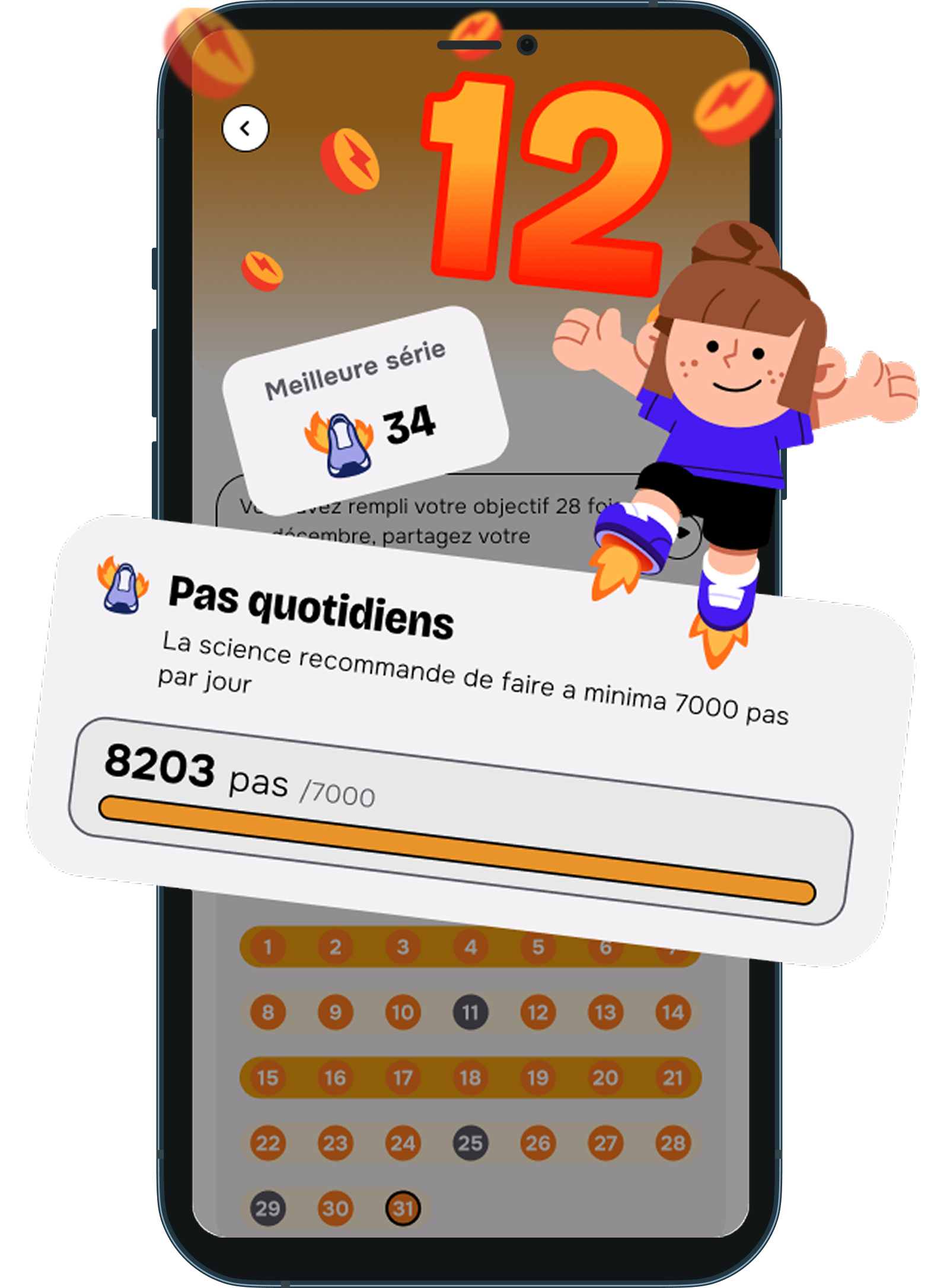 Application United Heroes : défi pas quotidiens et meilleure série